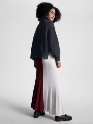 Suéter de modelagem relaxada com meio zíper