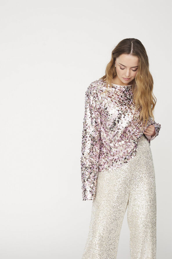 A-VIEW Sequin blouse Rose