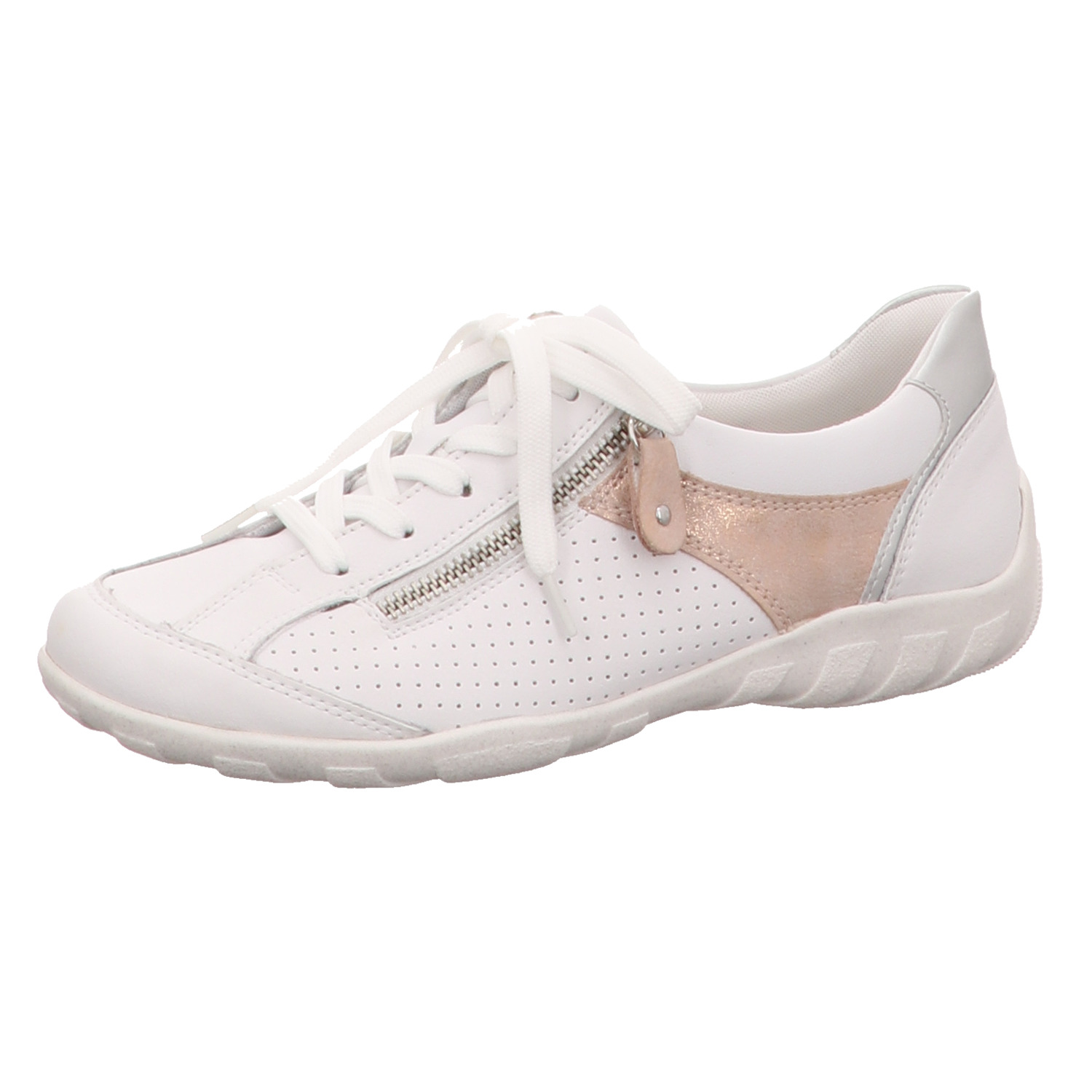 Remonte Schnürhalbschuh weiss/weiss kombi