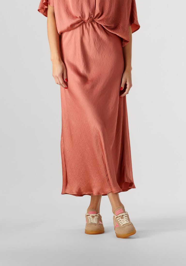 roze summum midirok skirt heavy silky touch