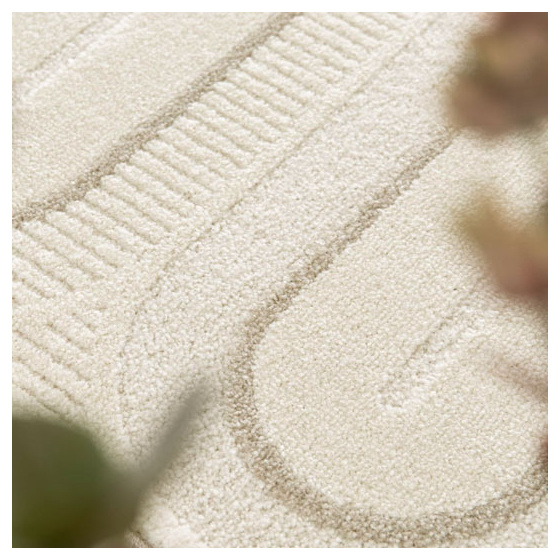 Tapis de salon courbe géométrique - agosti - écru et beige naturel - 160 x 230 cm