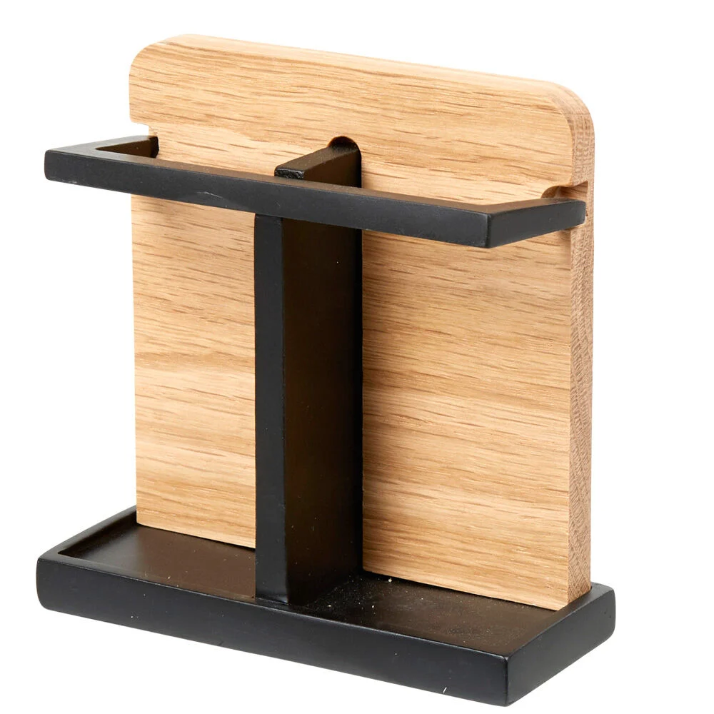 Porte brosses à dents couleur bois et noir