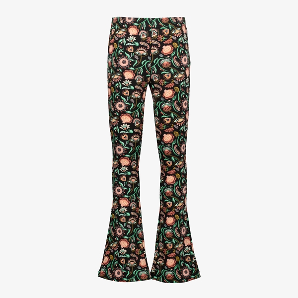 TwoDay meisjes flared broek zwart met print