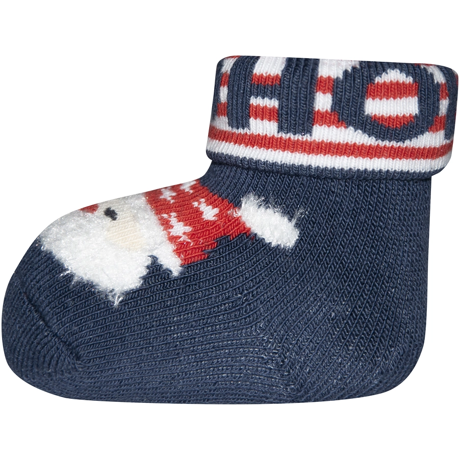 Ewers Babysocken 2er-Pack RentierWeihnachtsmann tinte