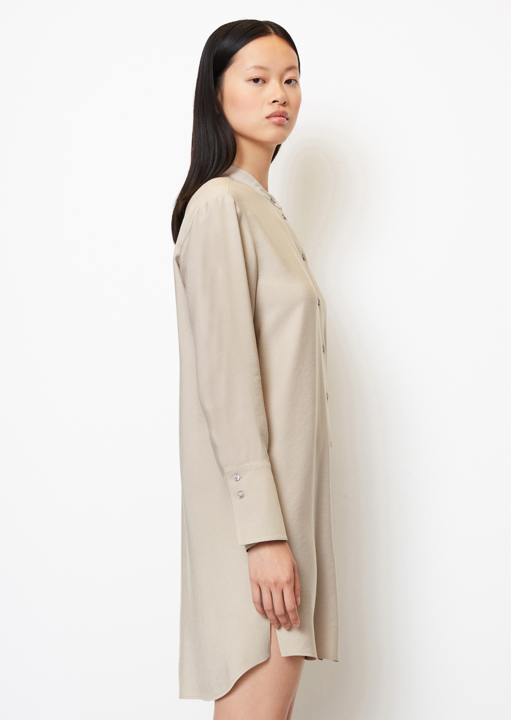 Hemdblusenkleid regularaus LENZING™ ECOVERO™-Dobby Qualität