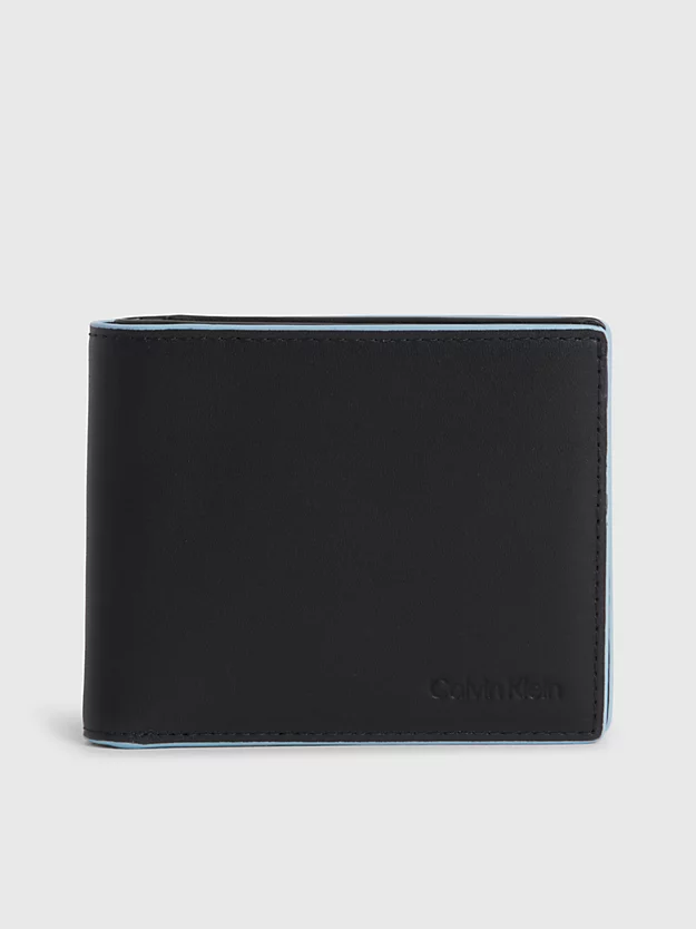 Carteira RFID com porta-moedas em couro