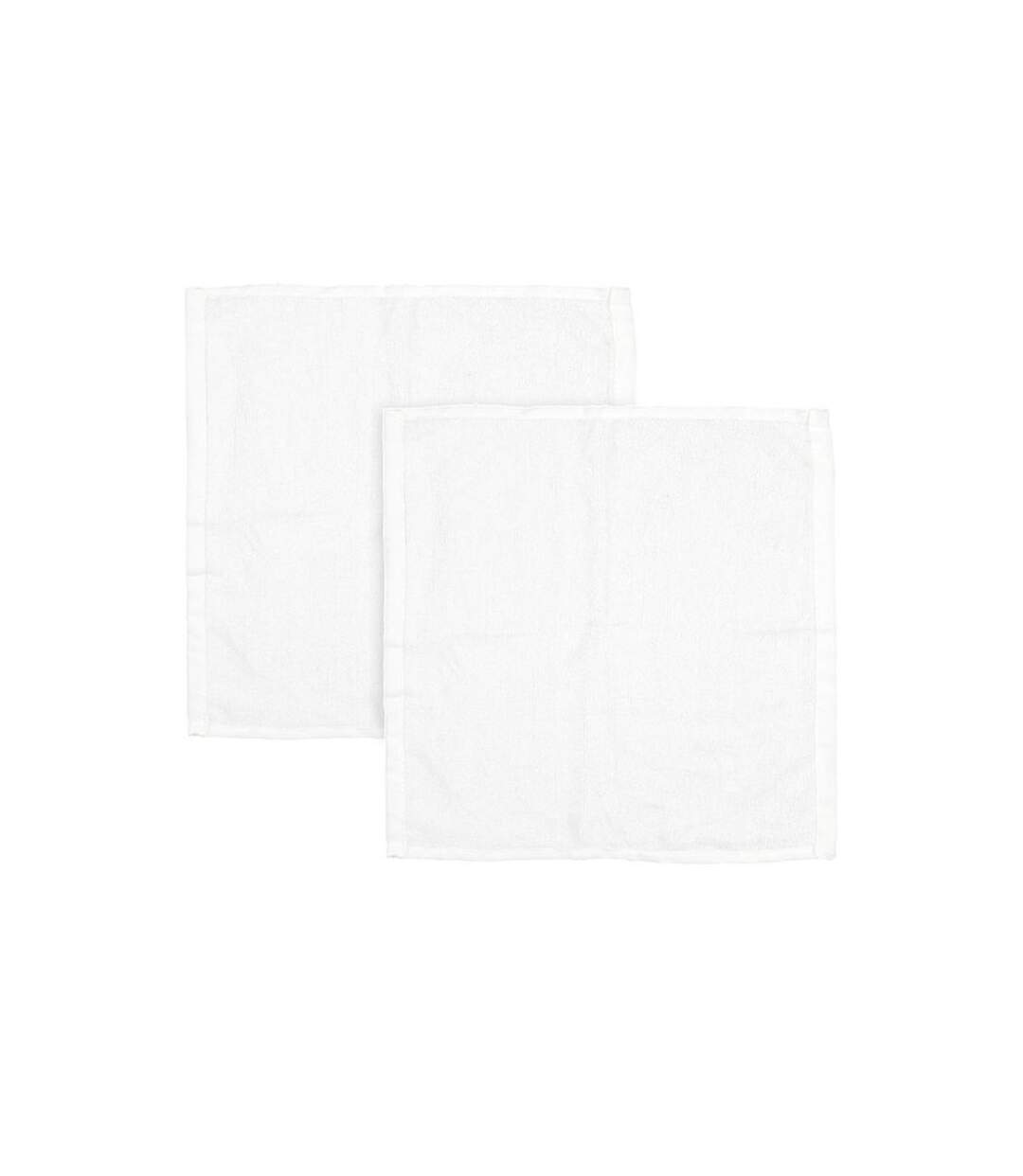 Paris Prix - Lot De 2 Torchons microfibre 30cm Blanc