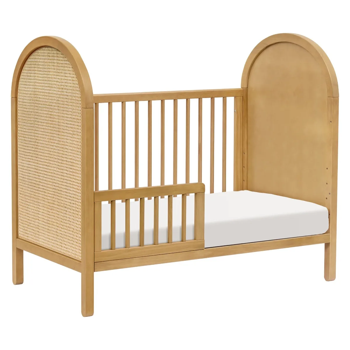 Babyletto Couchette Convertible 3 en 1 Bondi Cane avec Kit de Conversion Lit pour Tout-petit - Miel  Rotin