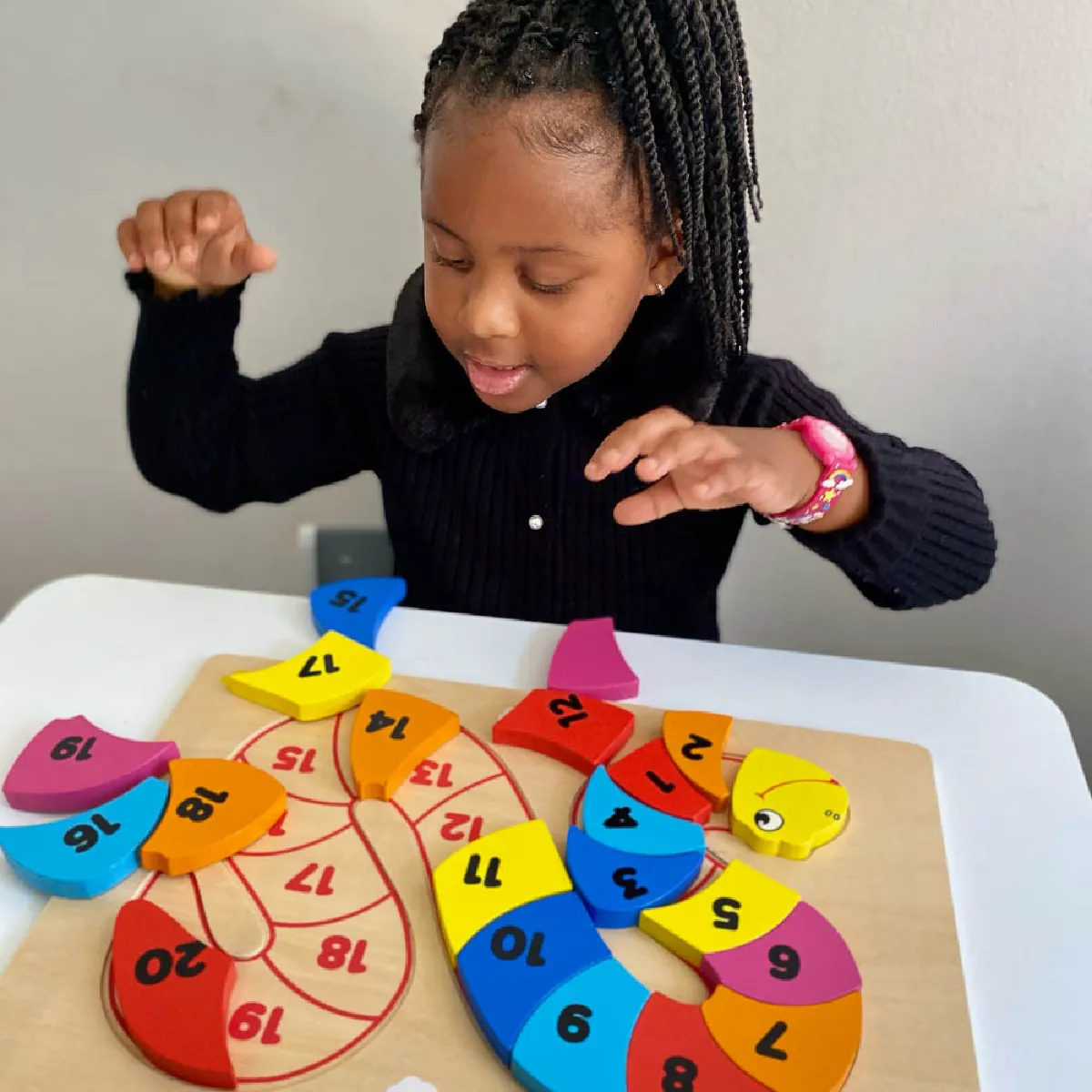 Bigjigs Toys Puzzle de comptage de serpents