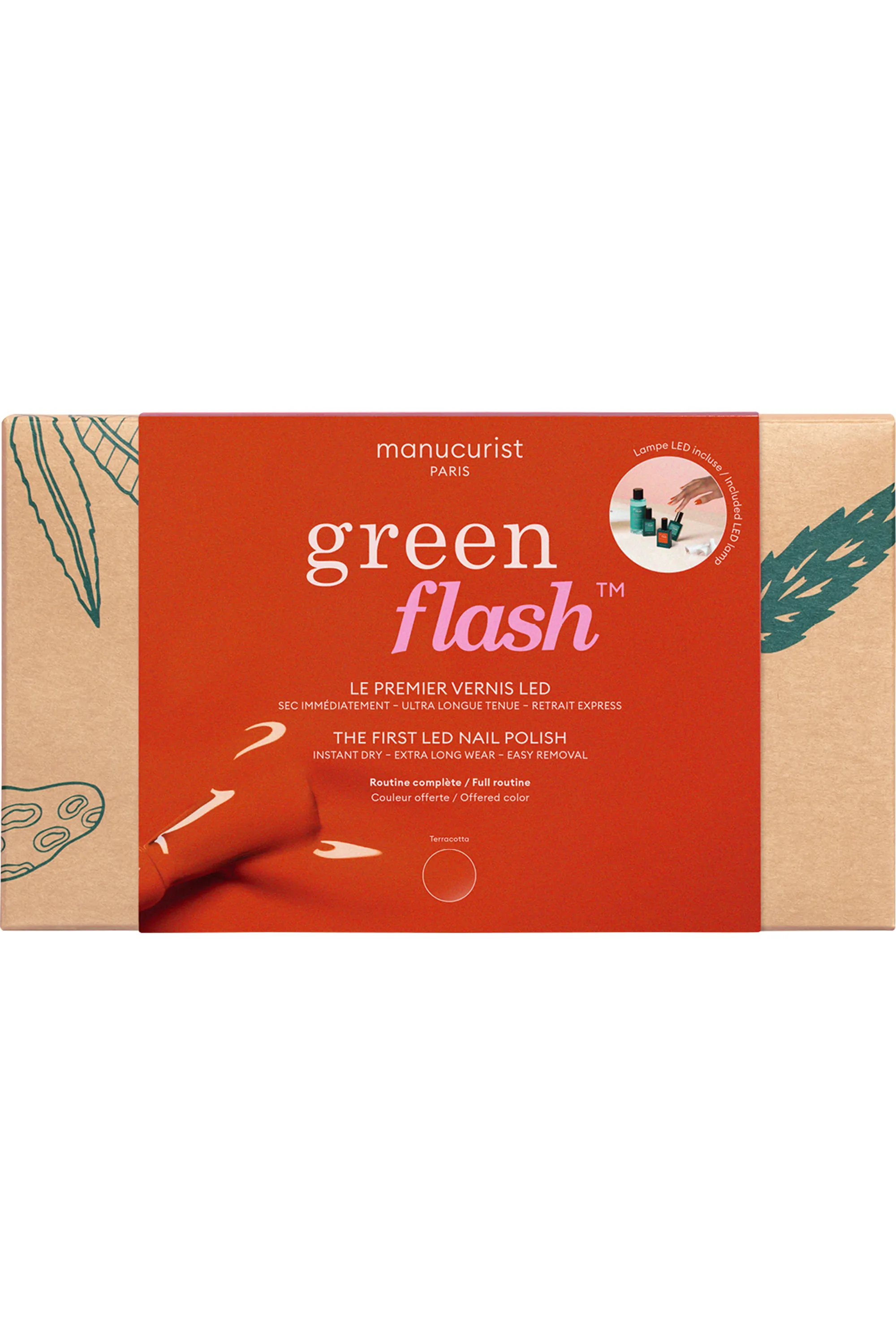 Manucurist Coffret routine semi-permanent Green Flash Terracotta en exclusivité chez Blissim-800 g