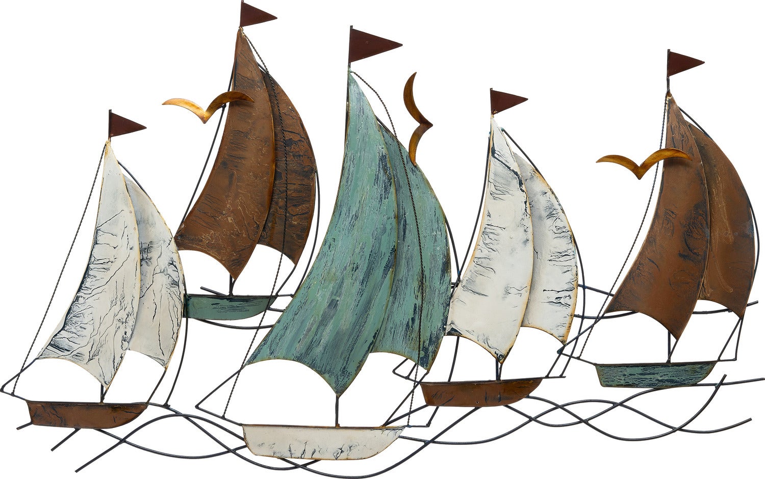 Intratuin tuinwanddecoratie zeilboot Tijs multi 101 x 64 x 4 cm
