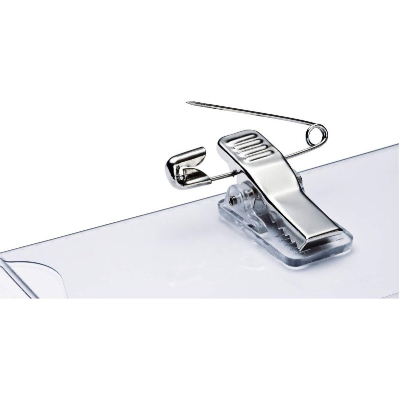 Badge Durable avec clip & épingle 90 x 54 mm - Boîte de 50