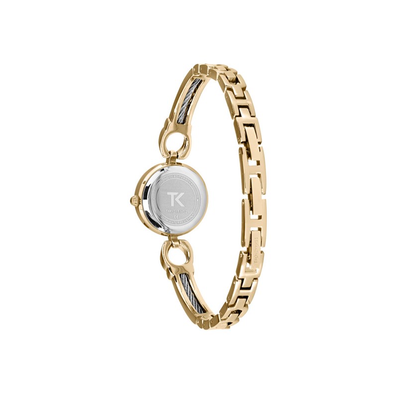 Montre femme analogique Trendy Kiss - Bracelet semi-rigide avec câble en acier - Reine
