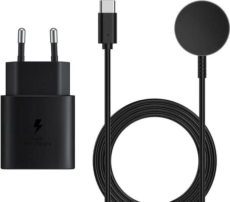 Samsung - Galaxy Watch 4/5/6 - Oplaadset - Draadloos - 25W Adapter - Zwart