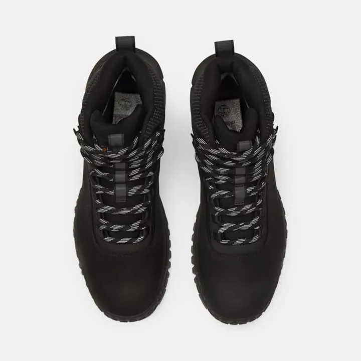 Chaussure de randonnée mi-haute à lacets Greenstride Motion 6 avec membrane imperméable Gore-Tex pour homme en noir
