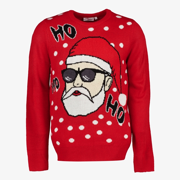 Unsigned heren kersttrui met stoere kerstman