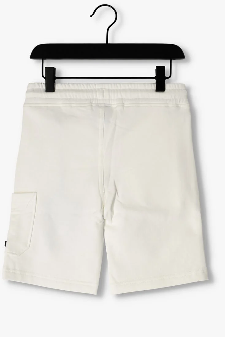 NIK & NIK witte nik & nik korte broek rubber badge sweat shorts