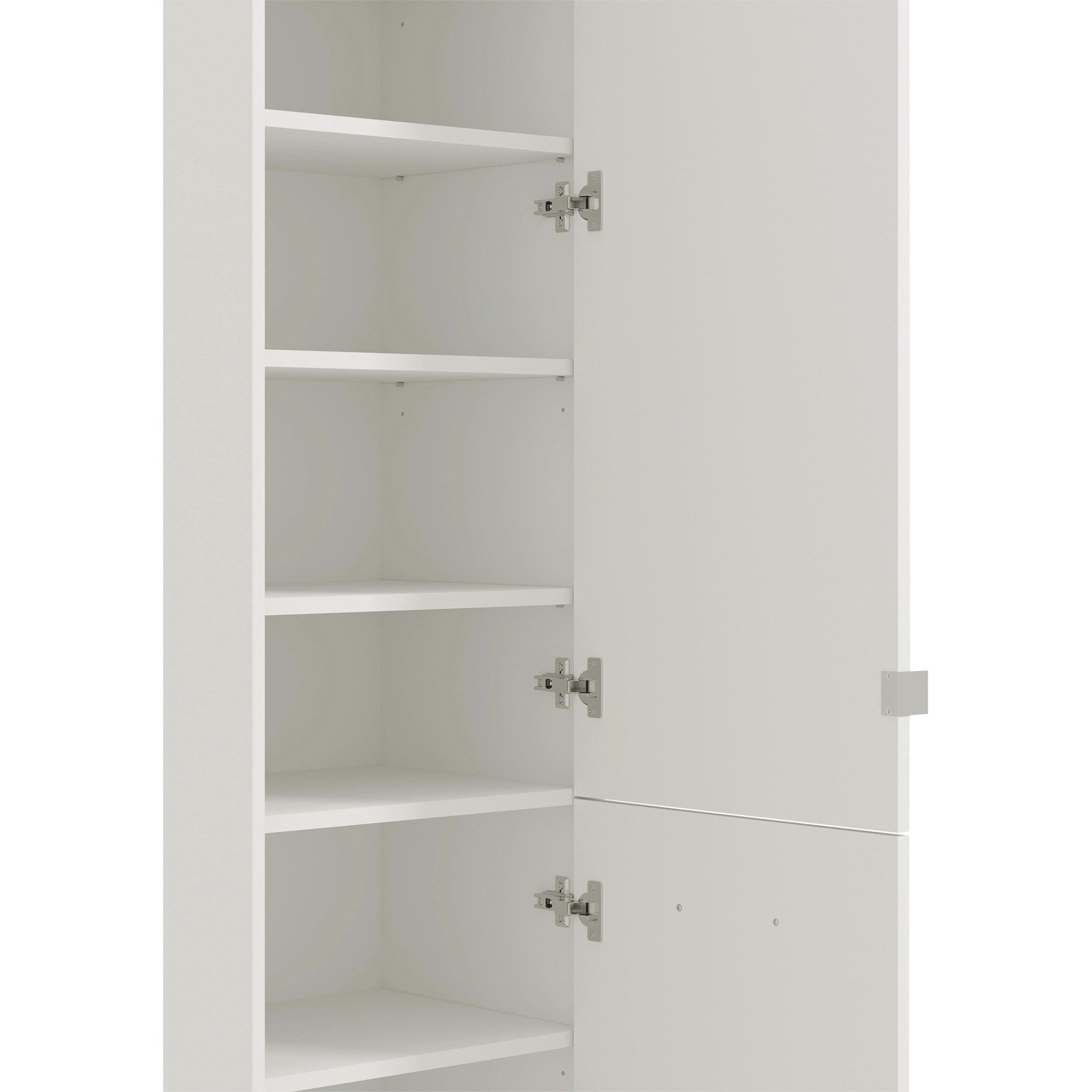 Schuhschrank Menorca Dekor weiss melaminbeschichtet 46,5 x 199 x 37,5 cm, mit Spiegel