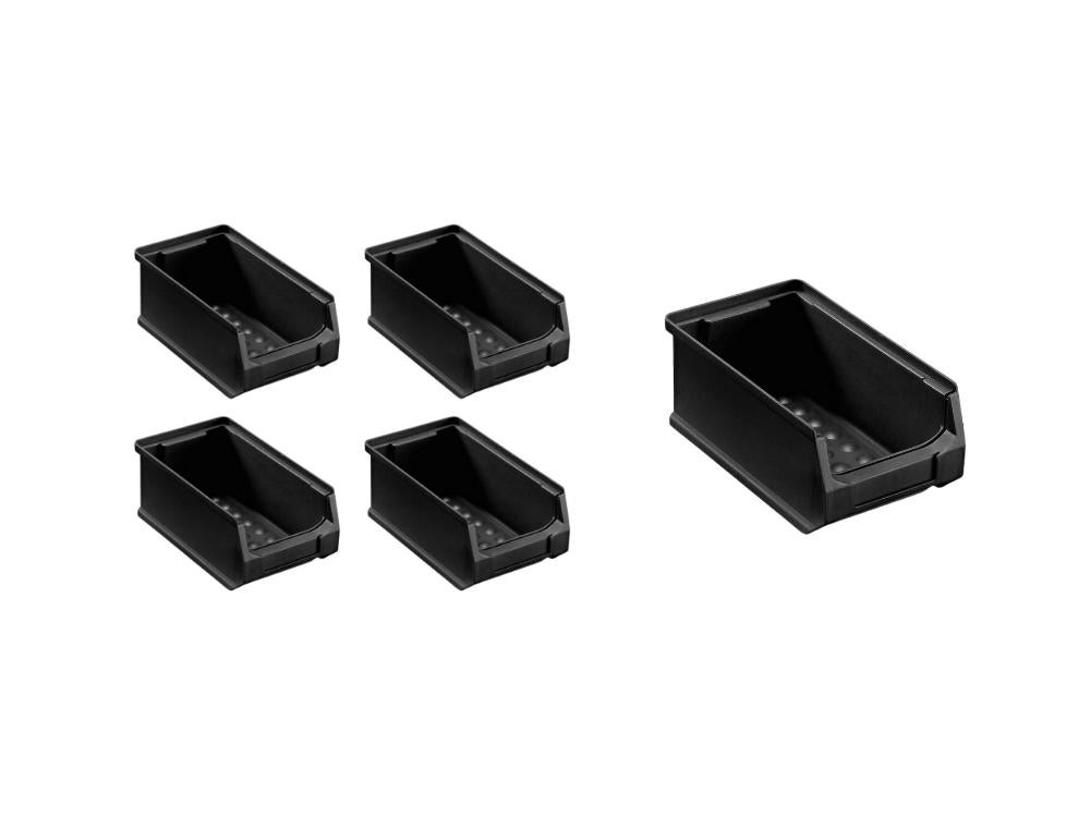 PROREGAL Value Pack 5x Geleidende opbergdoos 2,0 HxBxD 7,5 x 5 x 17,5 cm 0,8 liter ESD-opslagcontainer