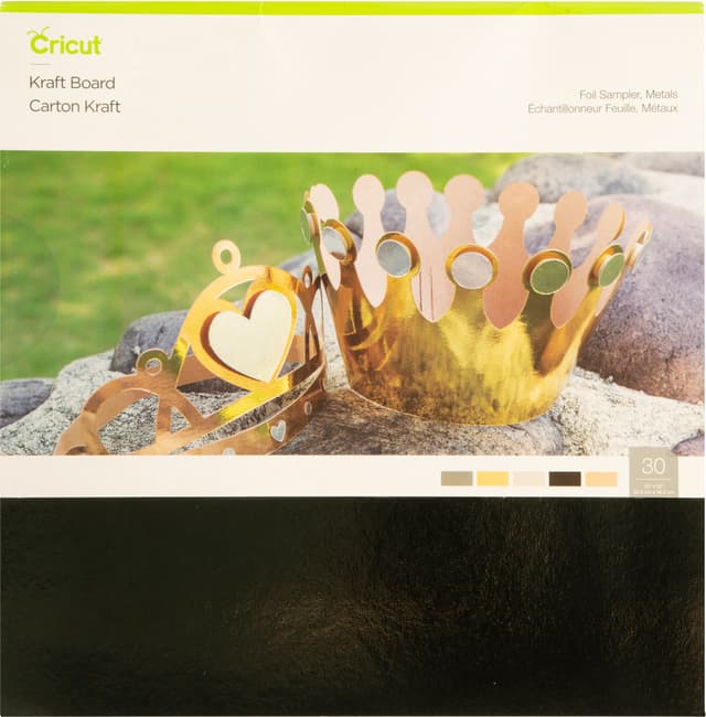 Cricut Kraftboard ark-pakke 30 x 30 cm (Foil Metals)