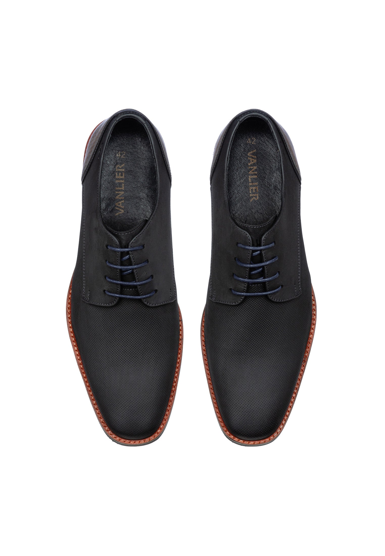 Zwart nubuck Amalfi veterschoen