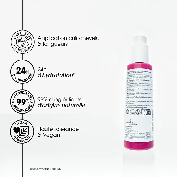 Klorane Figuier de Barbarie Sérum ultra-désaltérant 72h Hydratation brillance 100ml