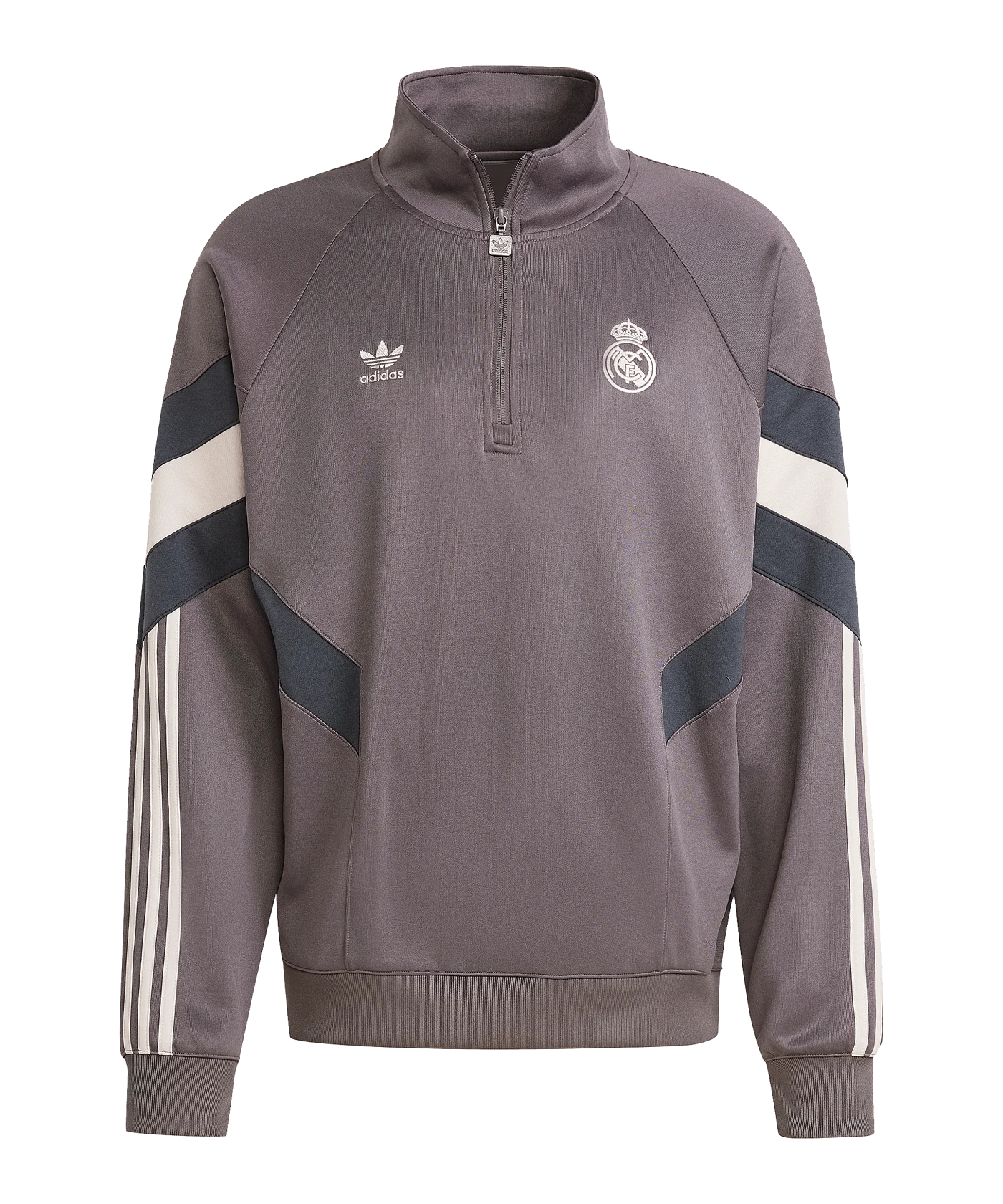 adidas Originals Real Madrid HalfZip Sweatshirt Braun