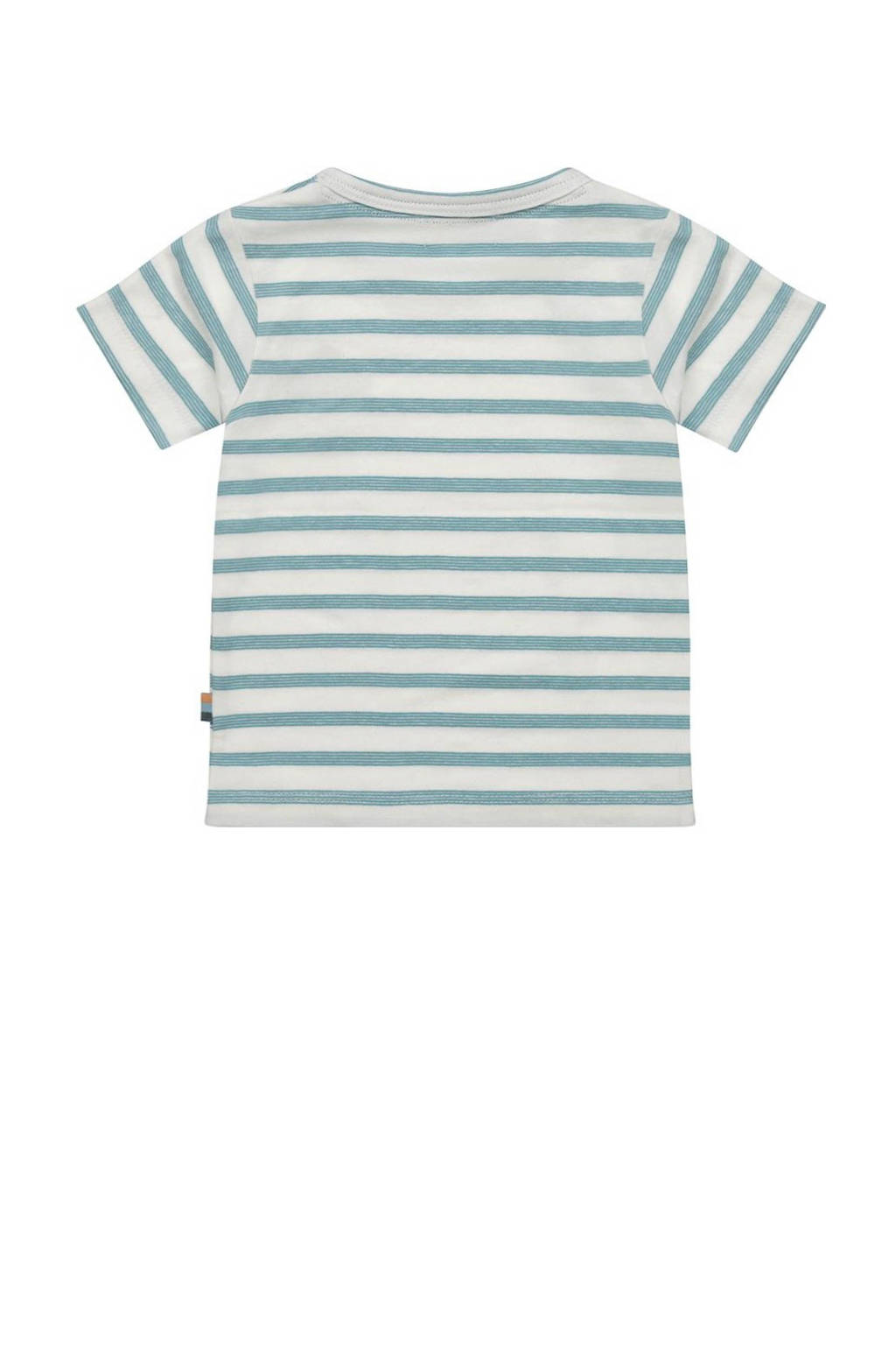 Dirkje gestreept T-shirt lichtblauw/wit