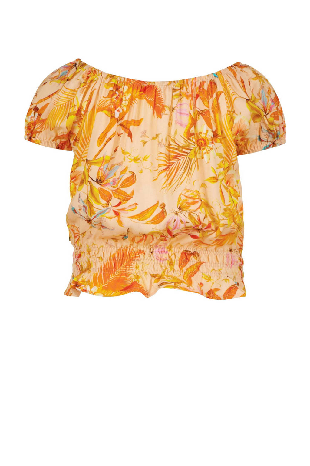 Vingino T-shirt LIMEA met all over print oranje