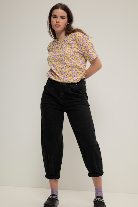 Ballon-Jeans, Wide Fit, Stretchdenim, 5-Pocket, Elastikbund
