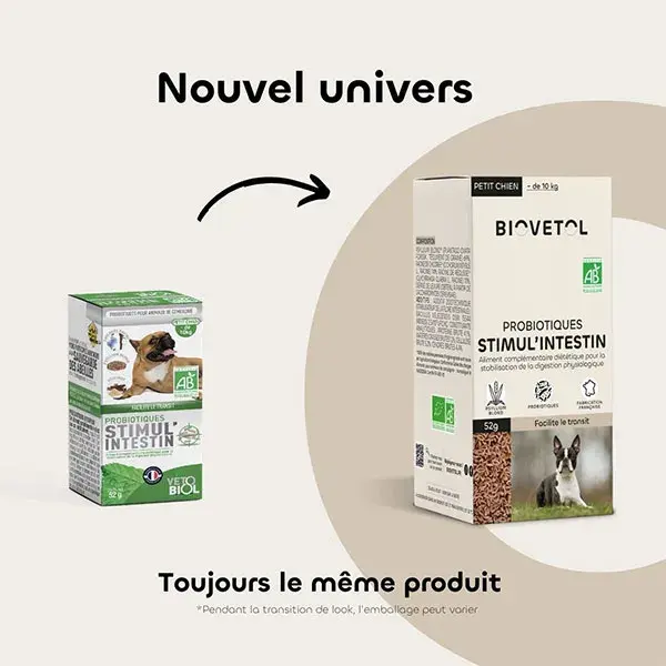 Biovetol - Poudre Stimul'Intestin Bio Petit Chien <10kg - 52g