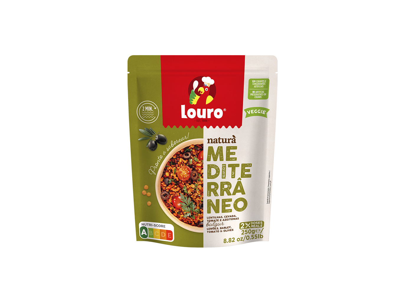 BULGUR E LENTILHAS LOURO MEDITERRÂNEO 250 G