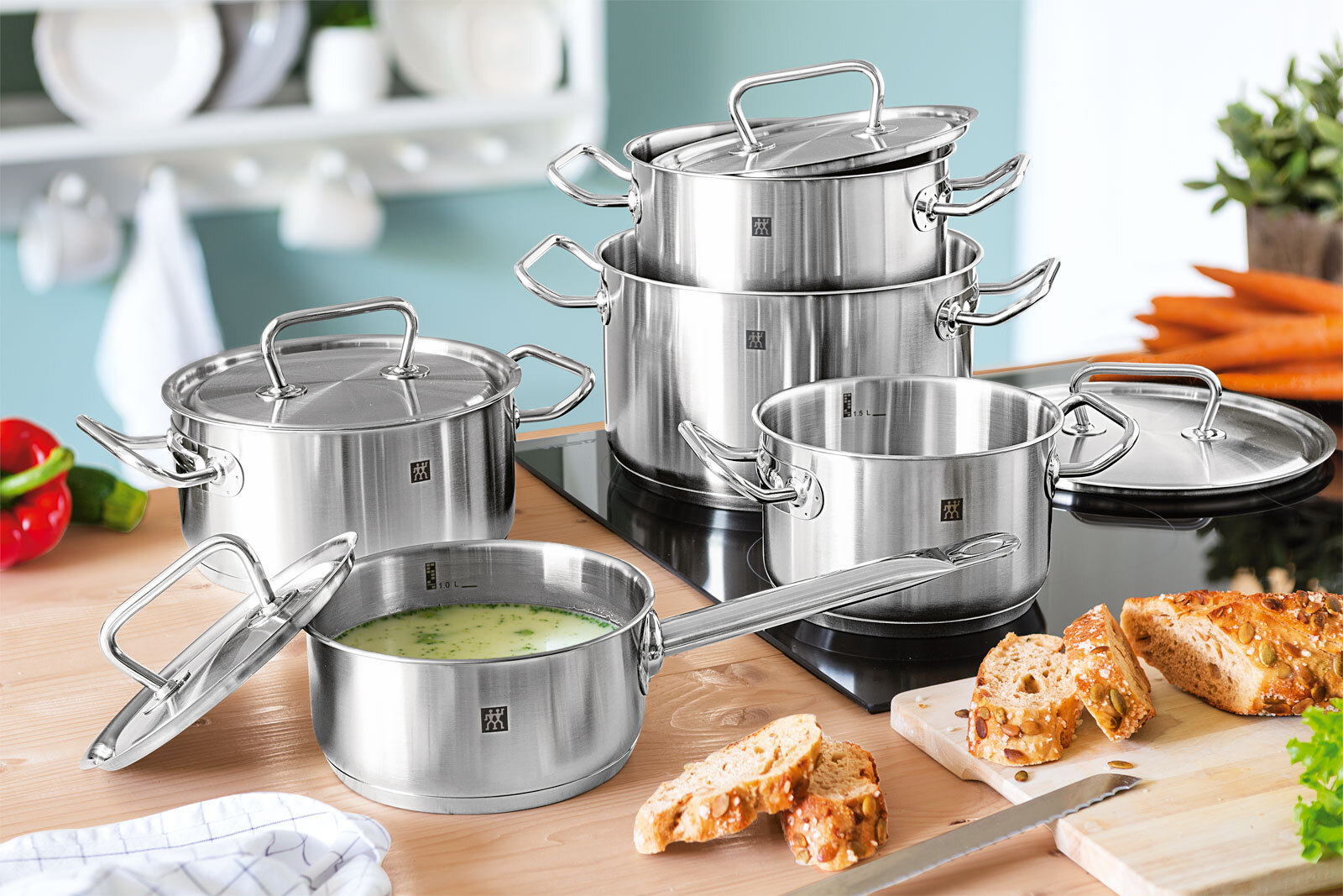 ZWILLING Kochtopfset TWIN CLASSIC 5-teilig Edelstahl 18/10