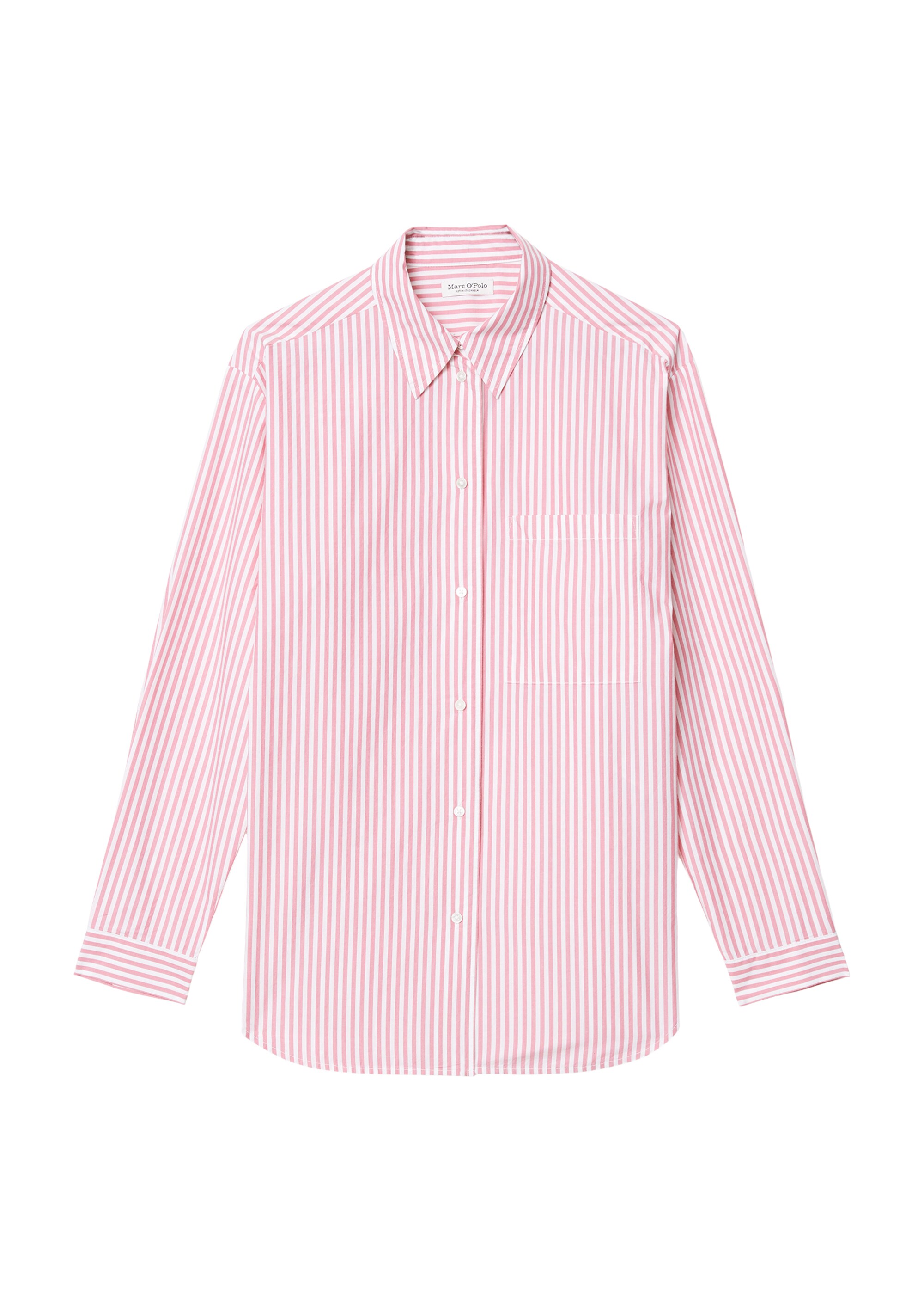 Streifen-Bluseim Boyfriend-Stil