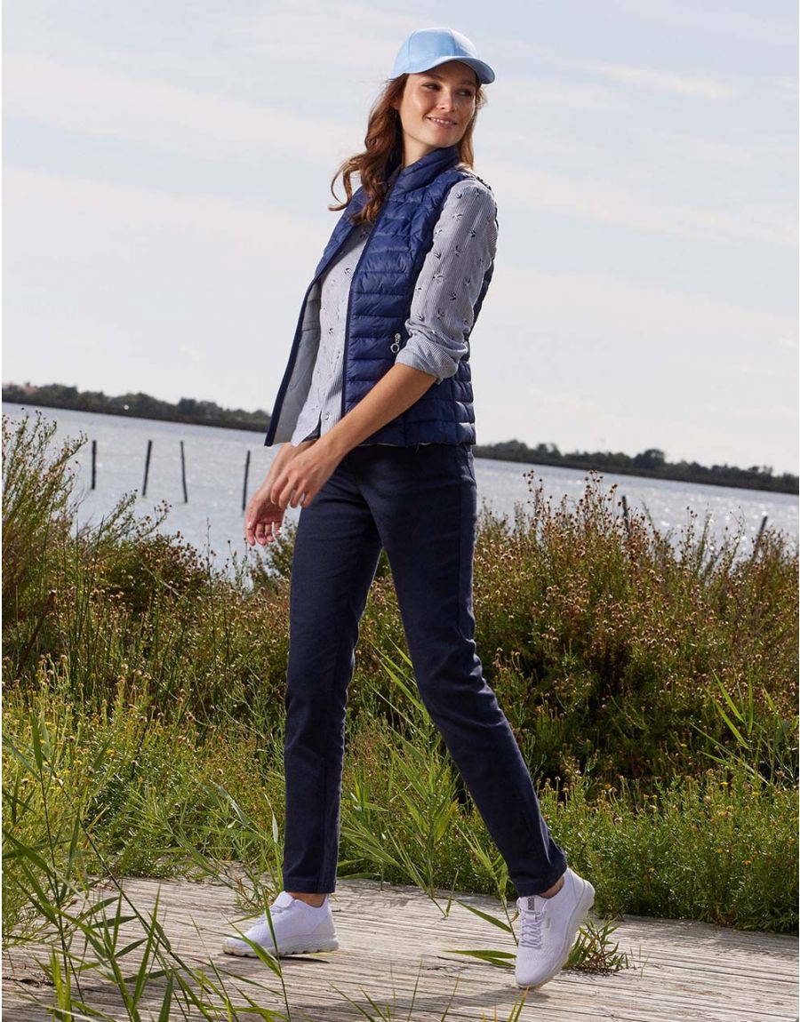 Pantalon bleu slim coton