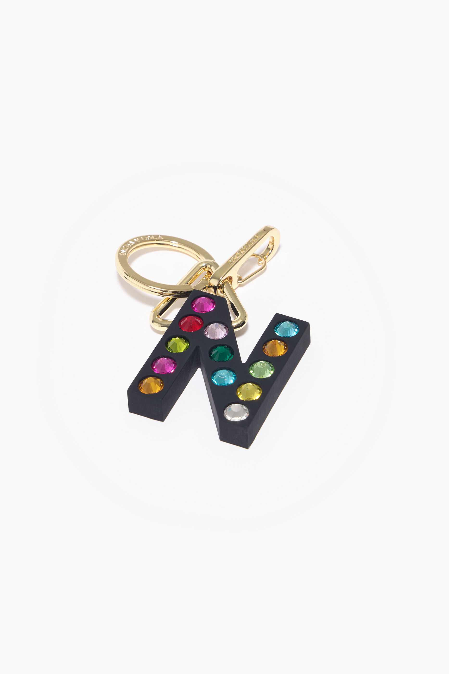 Chaveiro de silicone com a letra N