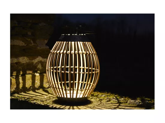 Lanterne solaire bambou h51cm - Orium