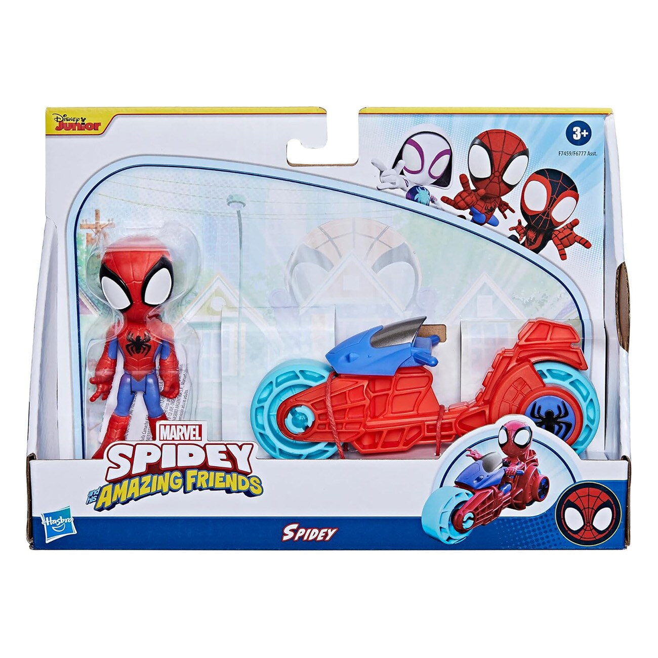 Hasbro Marvel Spidey and His Amazing Friends, Spidey mit Motorrad Mehrfarbig Spielfigur
