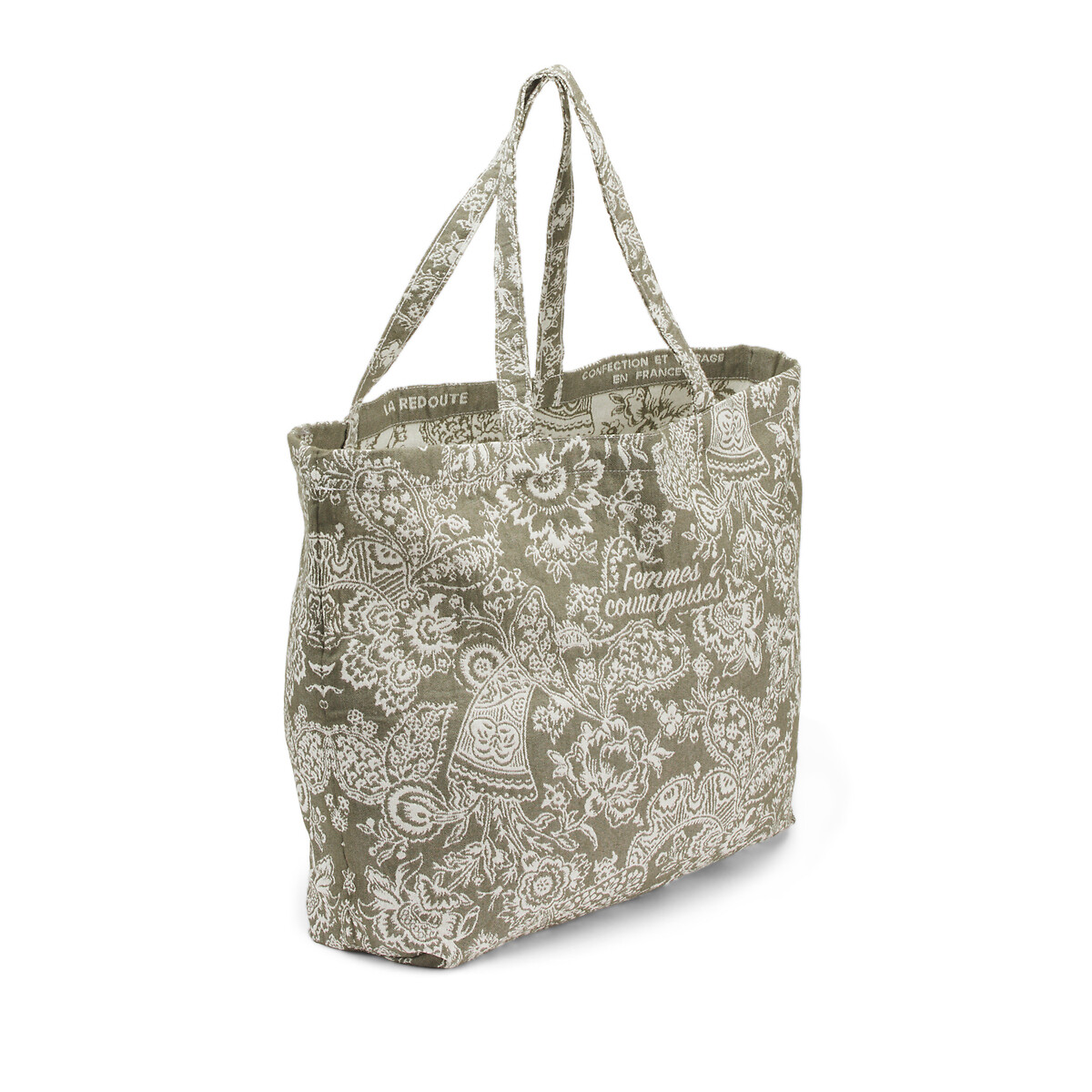 COLEÇÕES LA REDOUTE<br>Sacola tote solidária, 4ª edição cáqui + branco-sujo