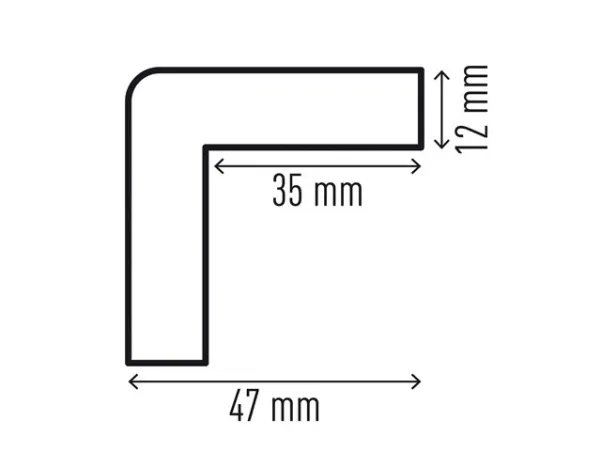Durable C35, Plast, Sort, Gul, Flad, 1000 mm, Kina