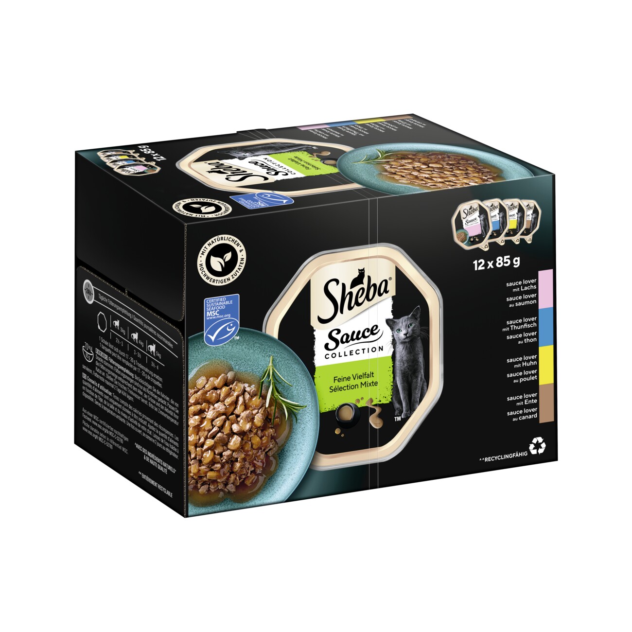 Sheba Multipack Sauce Collection Feine Vielfalt MSC 12x85 g