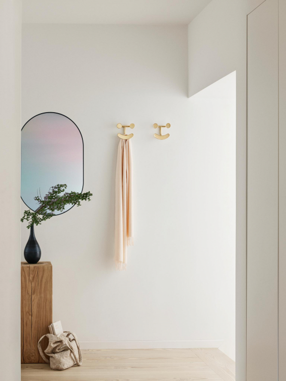 Fritz Hansen Happy Hook wandkapstok messing
