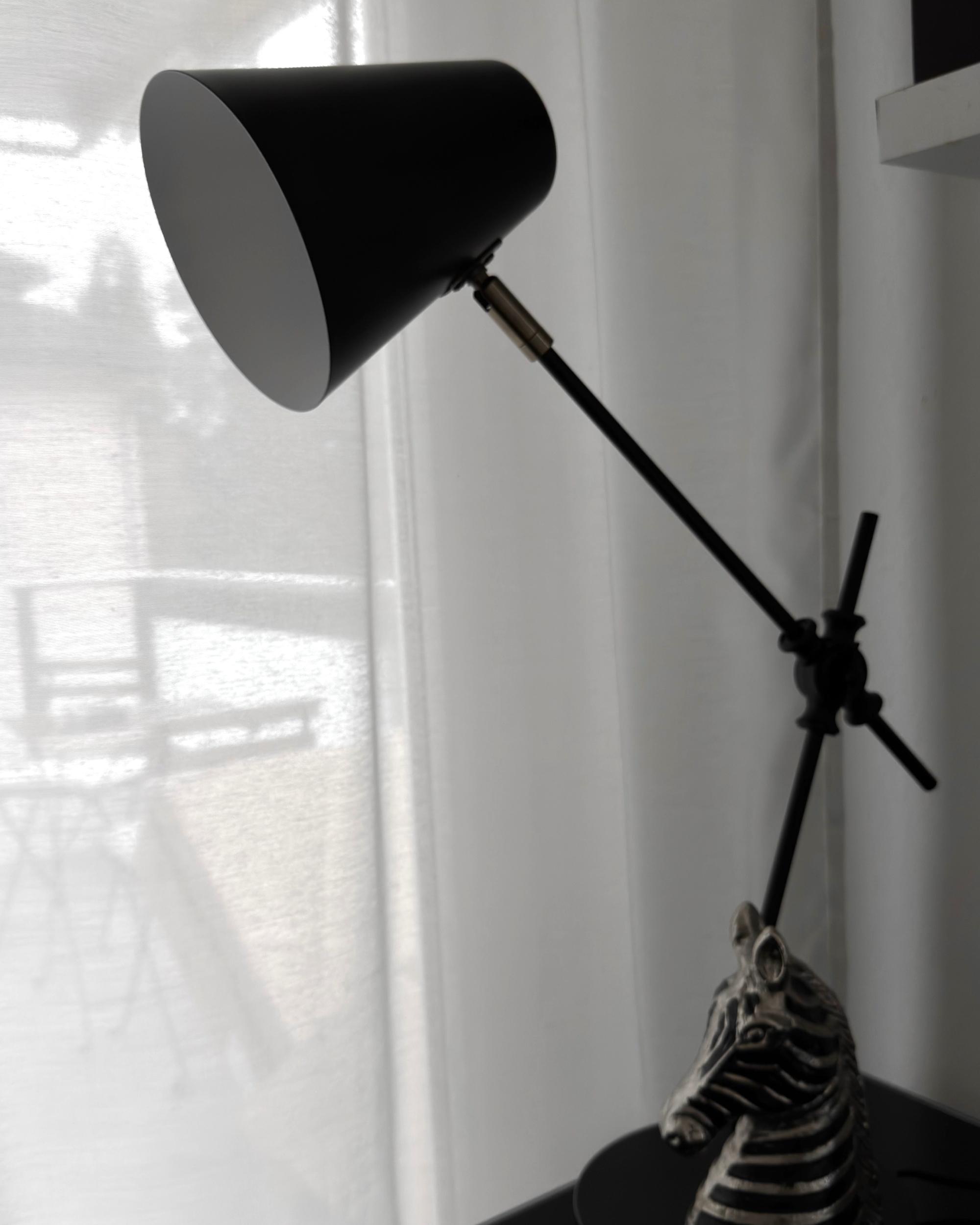 Bureaulamp HORTON verstelbaar Metaal Zwart