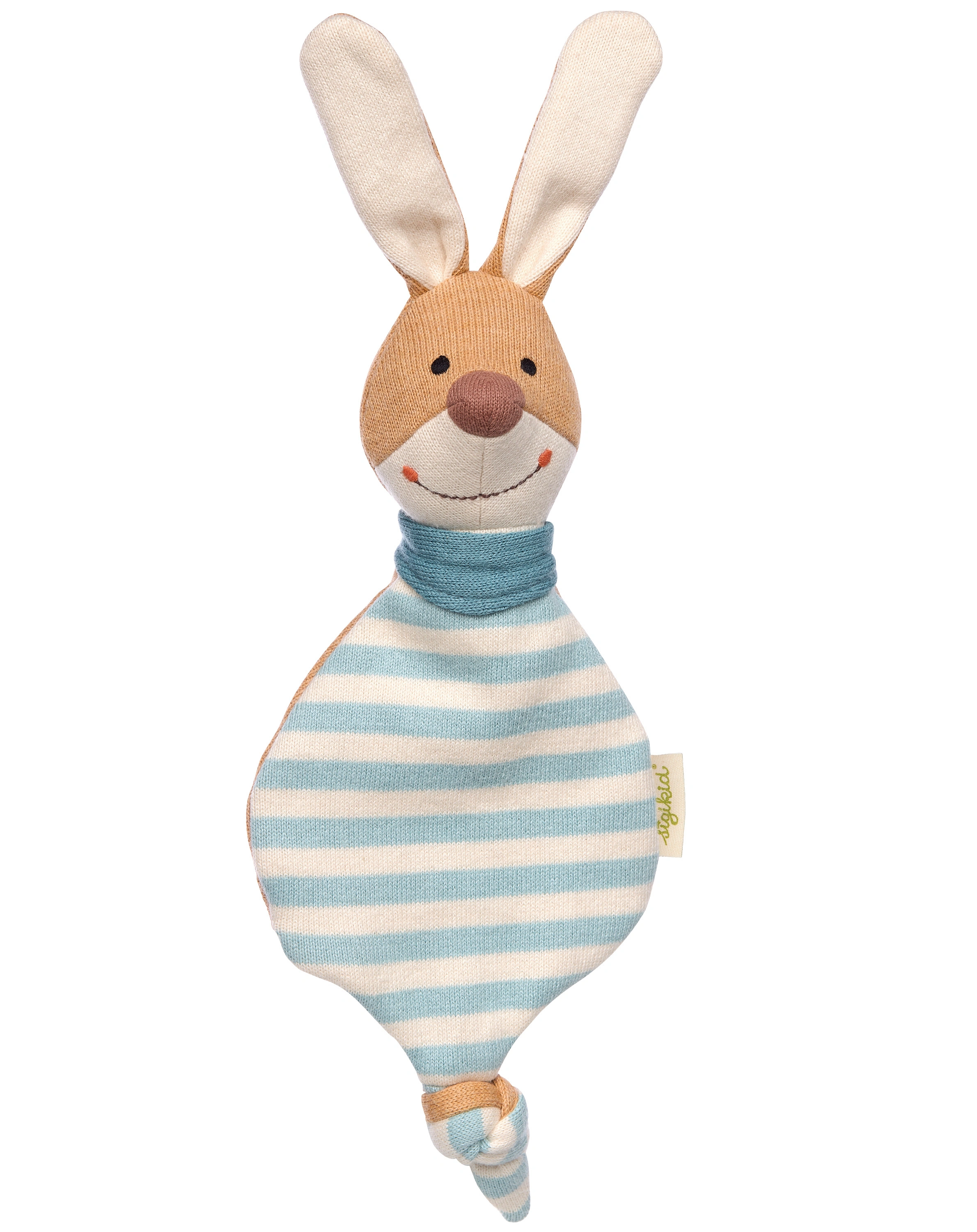 Strick-Schnuffeltuch HASE in blau