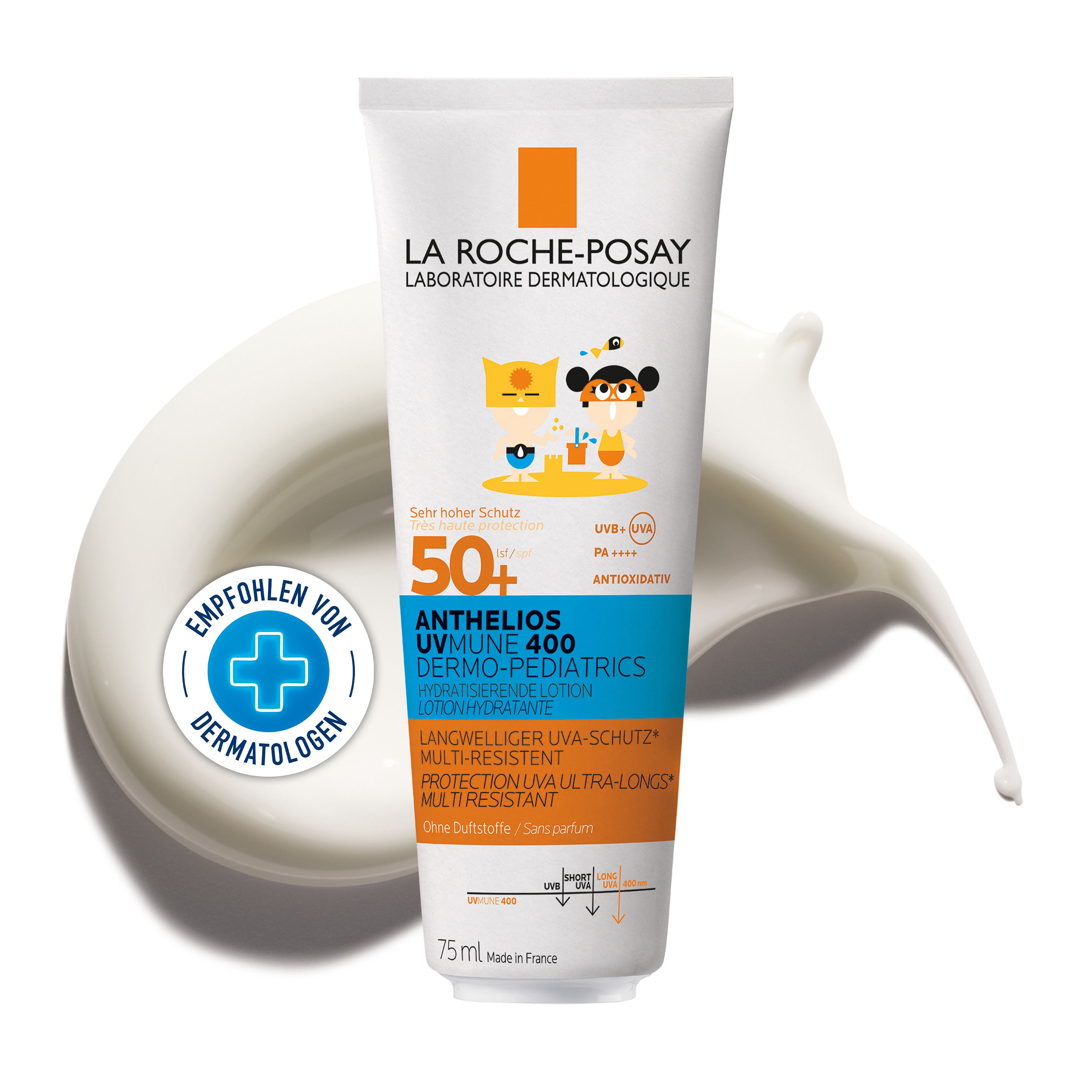 La Roche Posay Anthelios Sonnenmilch für Kinder LSF 50+: Effektiver Sonnenschutz mit MEXORYL 400 Filtertechnologie und Antioxidantien + Lipikar Baume AP+M Körperbalsam Mini  GRATIS + Lipikar Baume AP+M Körperbalsam Mini 75ml GRATIS