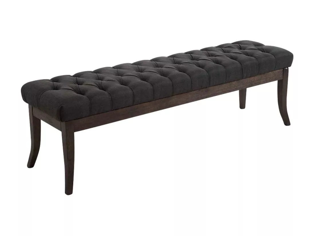 Banquette - Tissu & Bois - Gris foncé - Ramses