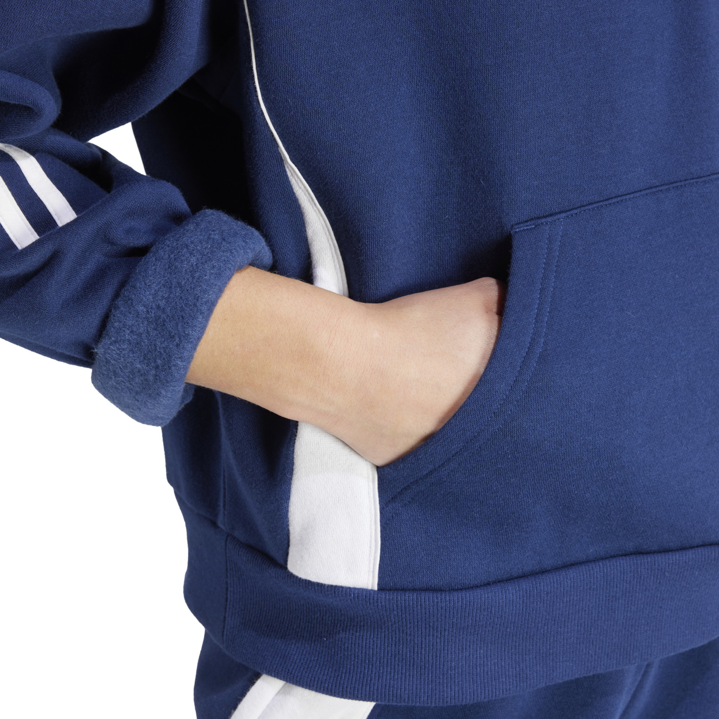 Adidas Tiro 24 Hoodie Dames Donkerblauw Wit