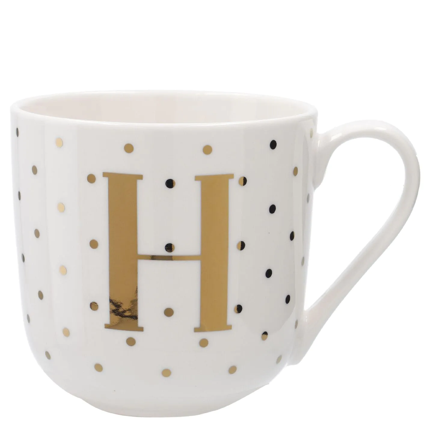 Becher Buchstabe/Punkte, H, 450 ml
