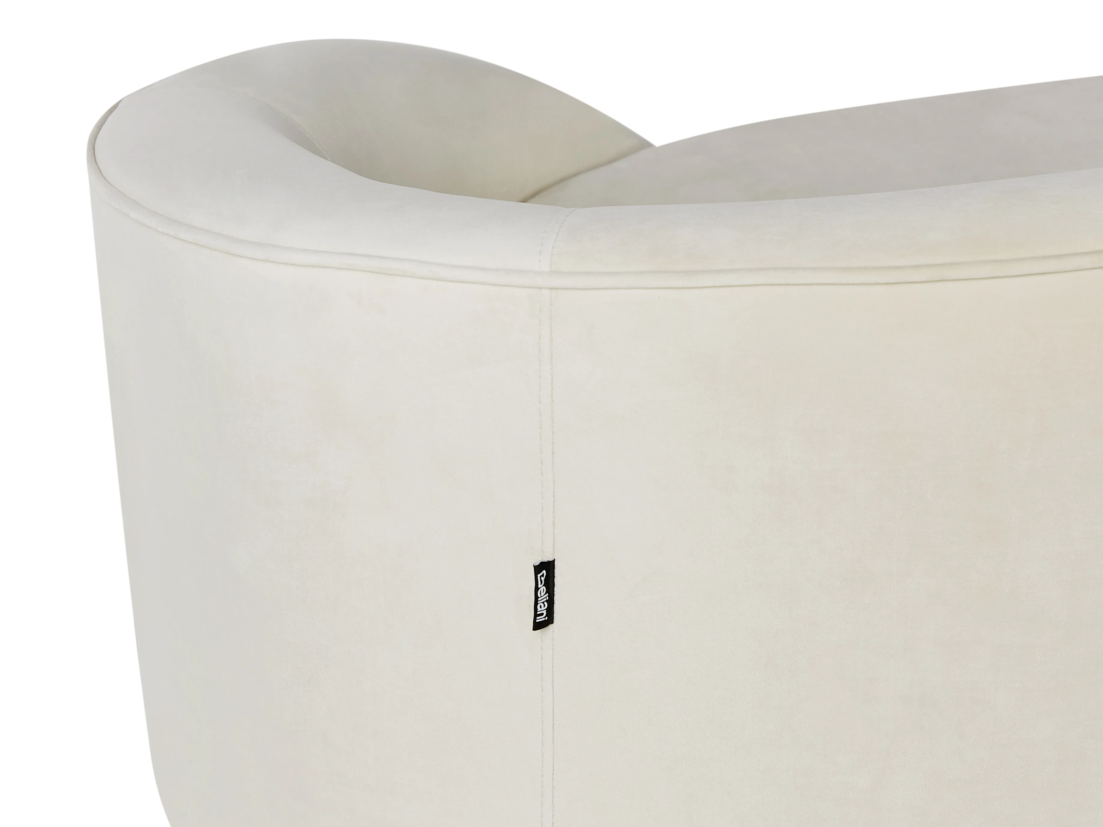 Bank 2-zits SAVAR Fluweel Lichtbeige