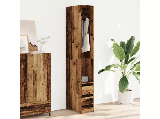 Garde-robe vieux bois 30x50x200 cm bois d'ingénierie
